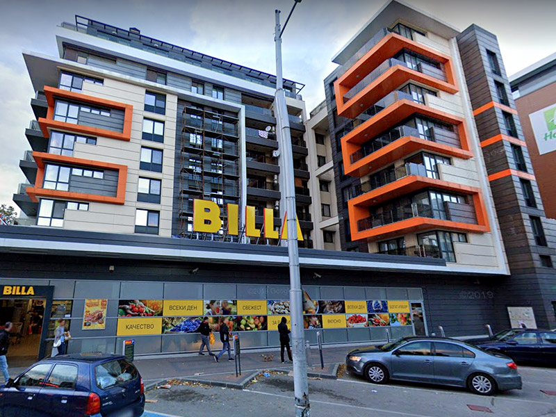 building with shops